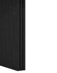 67" Black Solid Wood Double Pedestal Base Oval Dining Table