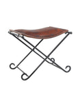 Brown and Black Fabric and Metal Free Form Solid Furniture Set
