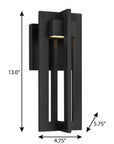 Black LED Dimmable Outdoor Hanging Light