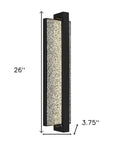 Black LED Dimmable Outdoor Hanging Light