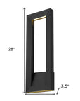 Black LED Dimmable Outdoor Hanging Light