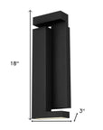 Black LED Dimmable Outdoor Hanging Light