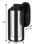 Black Seeded LED Dimmable Outdoor Hanging Light