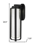 Black Seeded LED Dimmable Outdoor Hanging Light