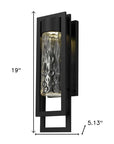 Black Seeded LED Dimmable Outdoor Hanging Light