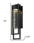 Black Seeded LED Dimmable Outdoor Hanging Light