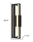 Black LED Dimmable Outdoor Hanging Light