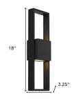 Black LED Dimmable Outdoor Hanging Light