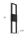 Black LED Dimmable Outdoor Hanging Light
