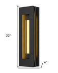 Black LED Dimmable Outdoor Hanging Light
