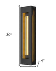 Black LED Dimmable Outdoor Hanging Light