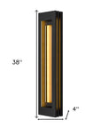 Black LED Dimmable Outdoor Hanging Light