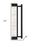 Black Crackled LED Dimmable Outdoor Hanging Light