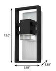 Black LED Dimmable Outdoor Hanging Light