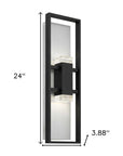 Black LED Dimmable Outdoor Hanging Light