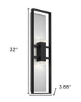 Black LED Dimmable Outdoor Hanging Light