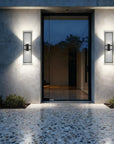 Black LED Dimmable Outdoor Hanging Light