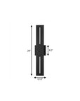 Black LED Dimmable Outdoor Hanging Light