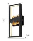 Black LED Dimmable Outdoor Hanging Light