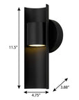 Black LED Dimmable Outdoor Hanging Light