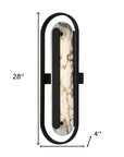 Black LED Dimmable Outdoor Hanging Light