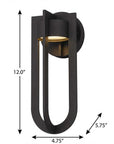 Bronze LED Dimmable Outdoor Hanging Light