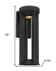 Black LED Dimmable Outdoor Hanging Light