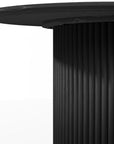 67" Black Wood Double Pedestal Base Oval Dining Table