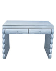 39" Silver Wood Two Drawer Vanity Table