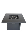 50000 BTU 30" Black Steel Propane Square Fire Pit With Cover