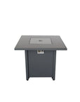 50000 BTU 30" Black Steel Propane Square Fire Pit With Cover