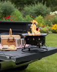 50000 BTU 19" Black Steel Propane Portable Tabletop Round Fire Pit