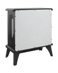 24" Black Metal Electric Fireplace With LED