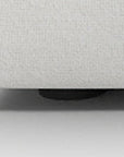 80" White Linen Blend Modular Loveseat and Toss Pillows