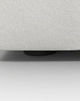 80" White Linen Blend Modular Loveseat and Toss Pillows
