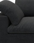 80" White Linen Blend Modular Loveseat and Toss Pillows