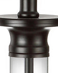 Set of Two 30" Black Table Lamps With Drum Shades