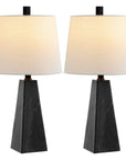 Set of Two 21" Black Novelty Table Lamps With Empire Shades
