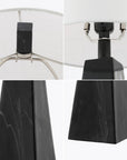 Set of Two 21" Black Novelty Table Lamps With Empire Shades