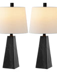Set of Two 21" Black Novelty Table Lamps With Empire Shades