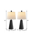 Set of Two 21" Black Novelty Table Lamps With Empire Shades