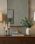 Set of Two 29" Blue Urn Table Lamps With Drum Shades