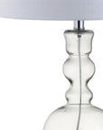 Set of Two 29" Clear Novelty Table Lamps With Drum Shades