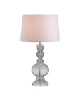 Set of Two 29" Clear Novelty Table Lamps With Drum Shades