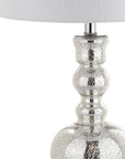 Set of Two 29" Silver Novelty Table Lamps With Drum Shades