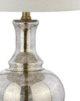 Set of Two 25" Gold Novelty Table Lamps With Drum Shades