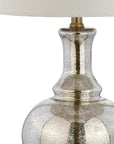 Set of Two 25" Gold Novelty Table Lamps With Drum Shades