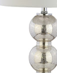 Set of Two 27" Silver Novelty Table Lamps With Drum Shades