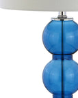 Set of Two 27" Silver Novelty Table Lamps With Drum Shades