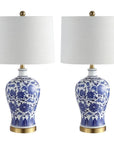 Set of Two 26" Gold Novelty Table Lamps With Globe Shades